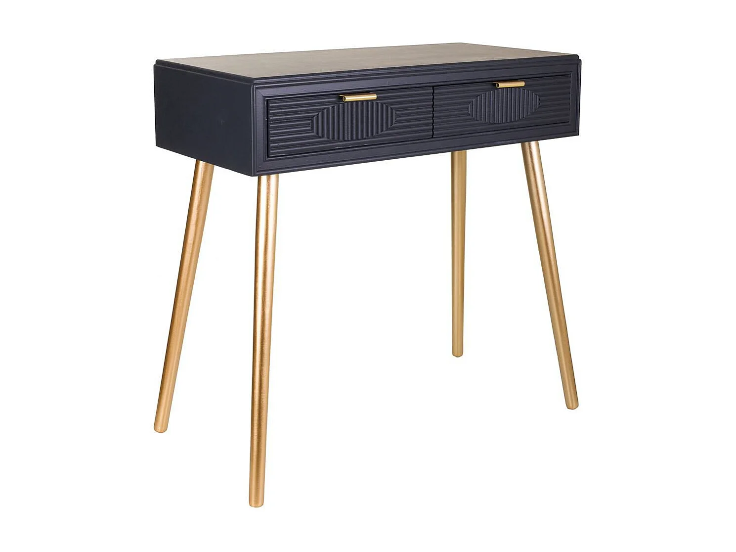 Houten halmeubel met 2 lades