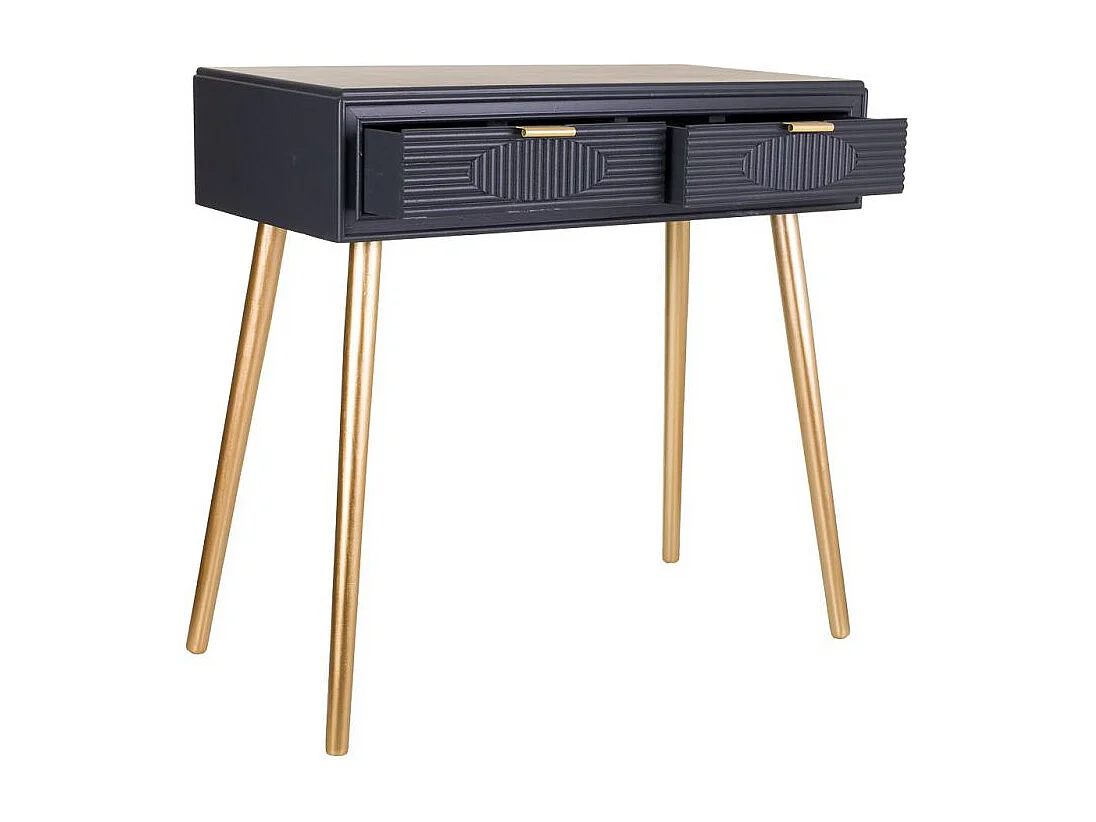 Houten halmeubel met 2 lades