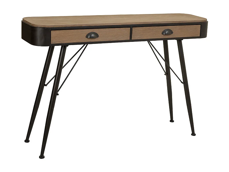 Set da corridoio in legno e metallo marrone