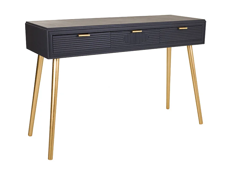 Houten haltafel met 3 lades