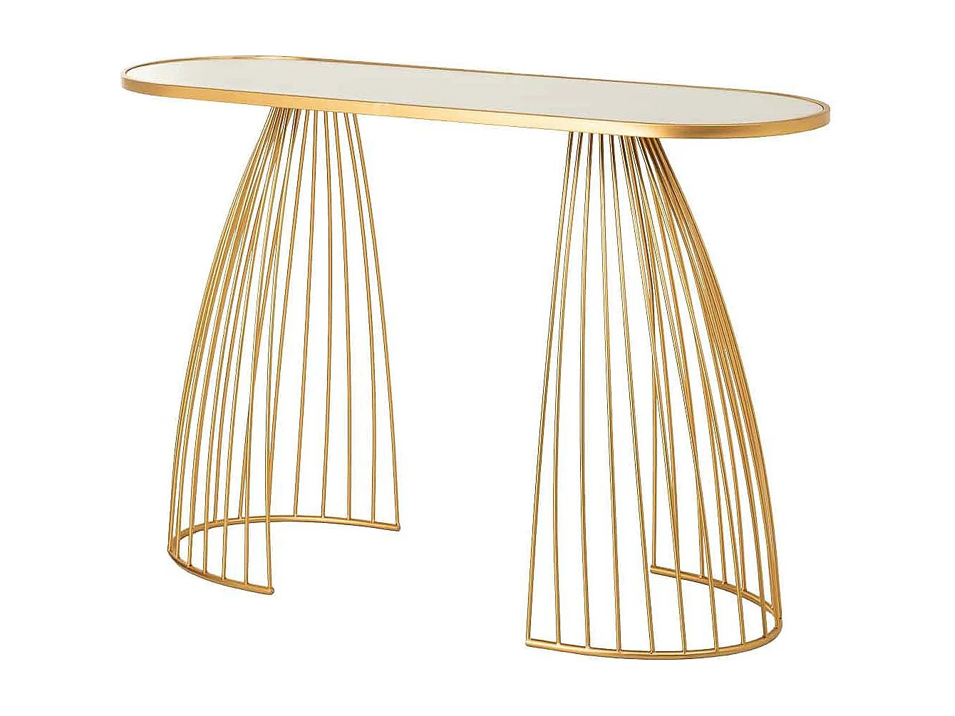 Recibidor de metal dorado