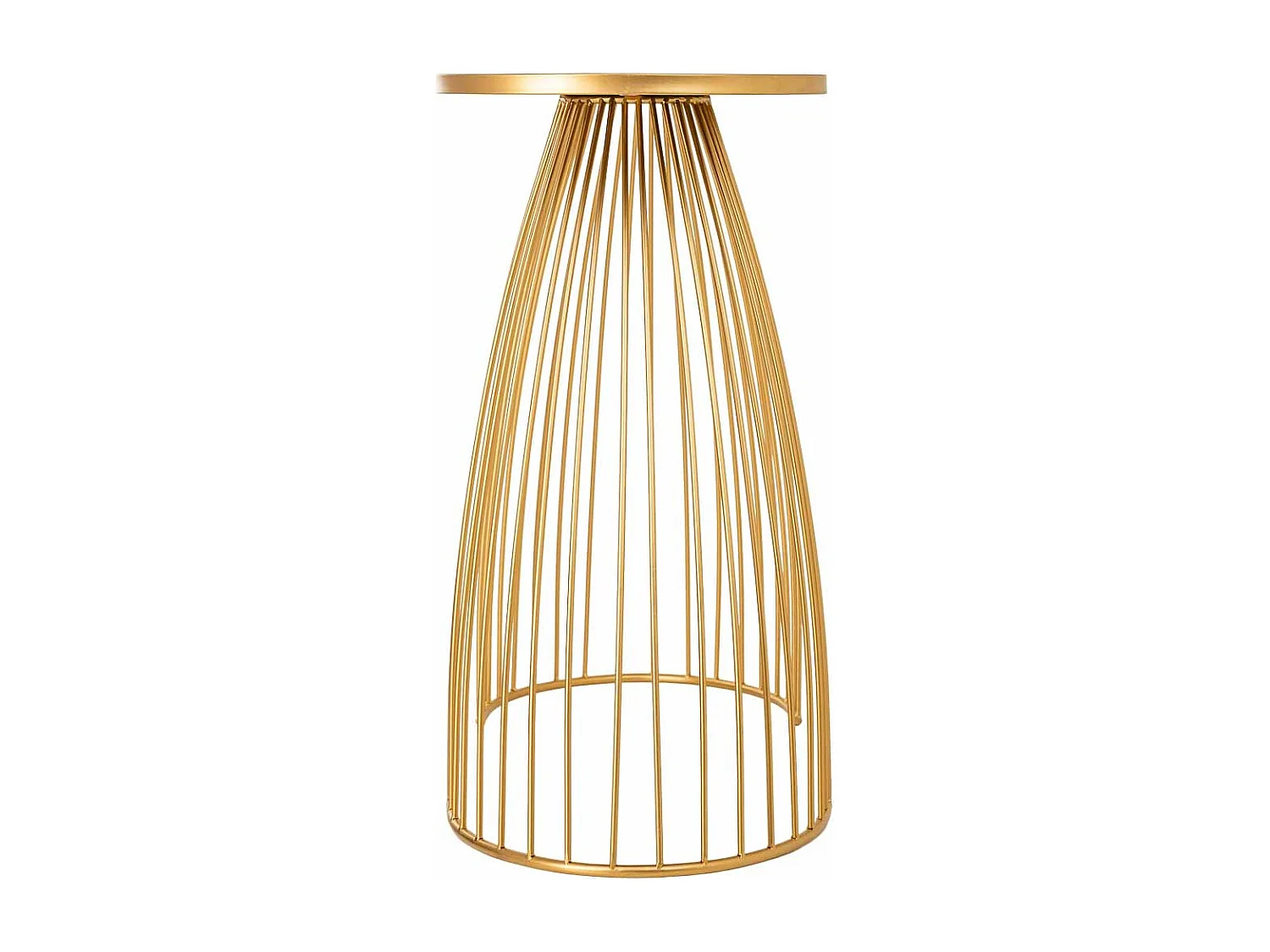 Recibidor de metal dorado