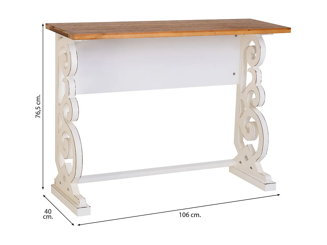 Hall de entrada em madeira laqueada branca