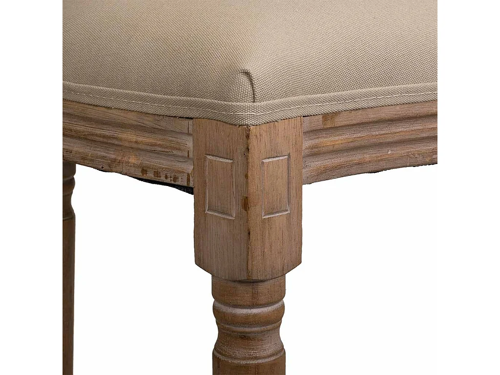 Taburete de madera tapizado marrón 48x42x76/121