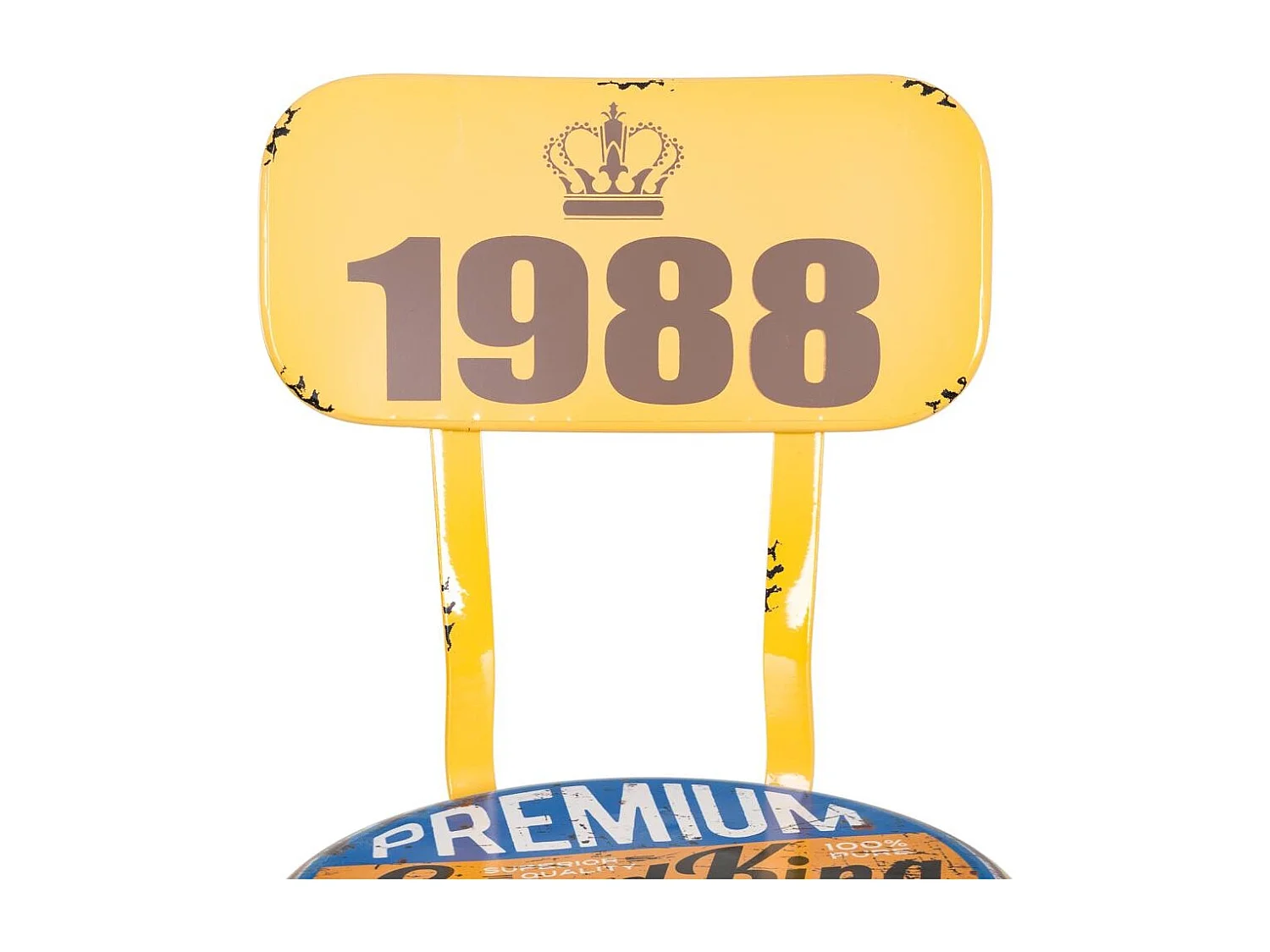 Tabouret en métal jaune 46x100x40h cm