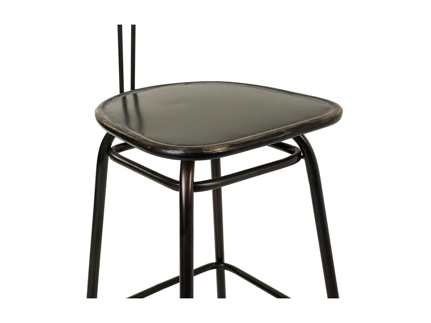 Tabouret en métal marron 45x36x106h