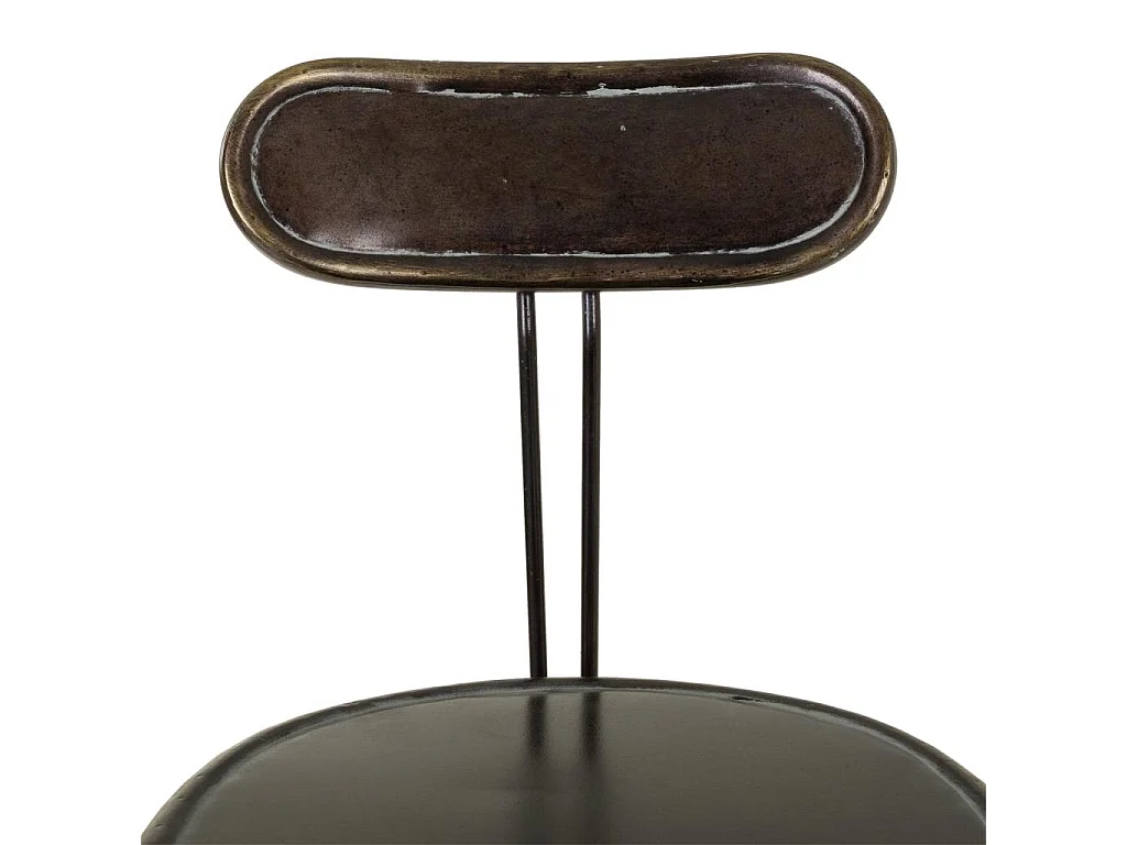 Tabouret en métal marron 45x36x106h