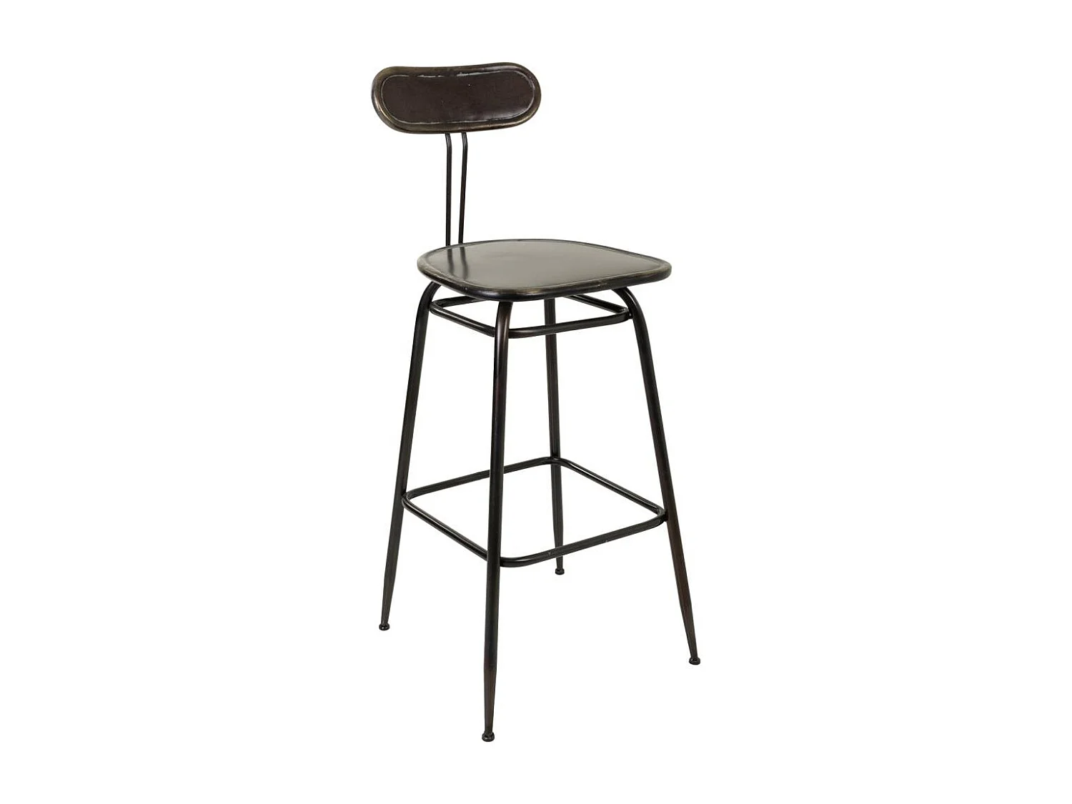 Brauner Metallhocker 45x36x106h cm