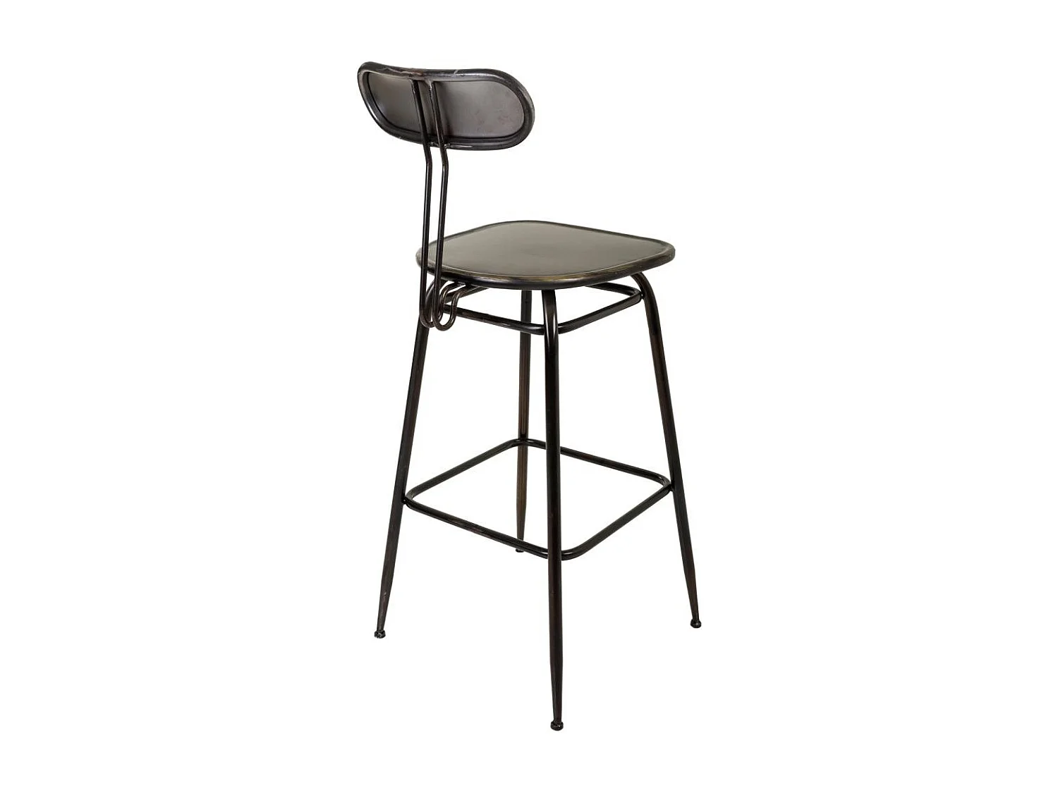 Brauner Metallhocker 45x36x106h cm