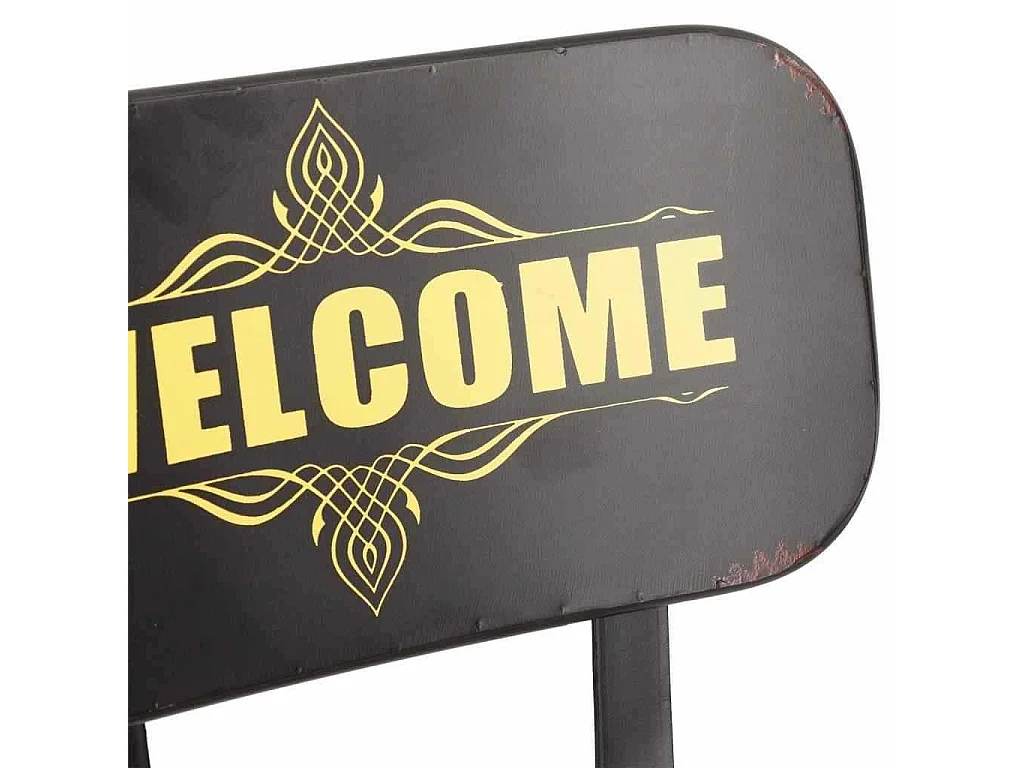 Tabouret haut en métal rouge 46x40x100h