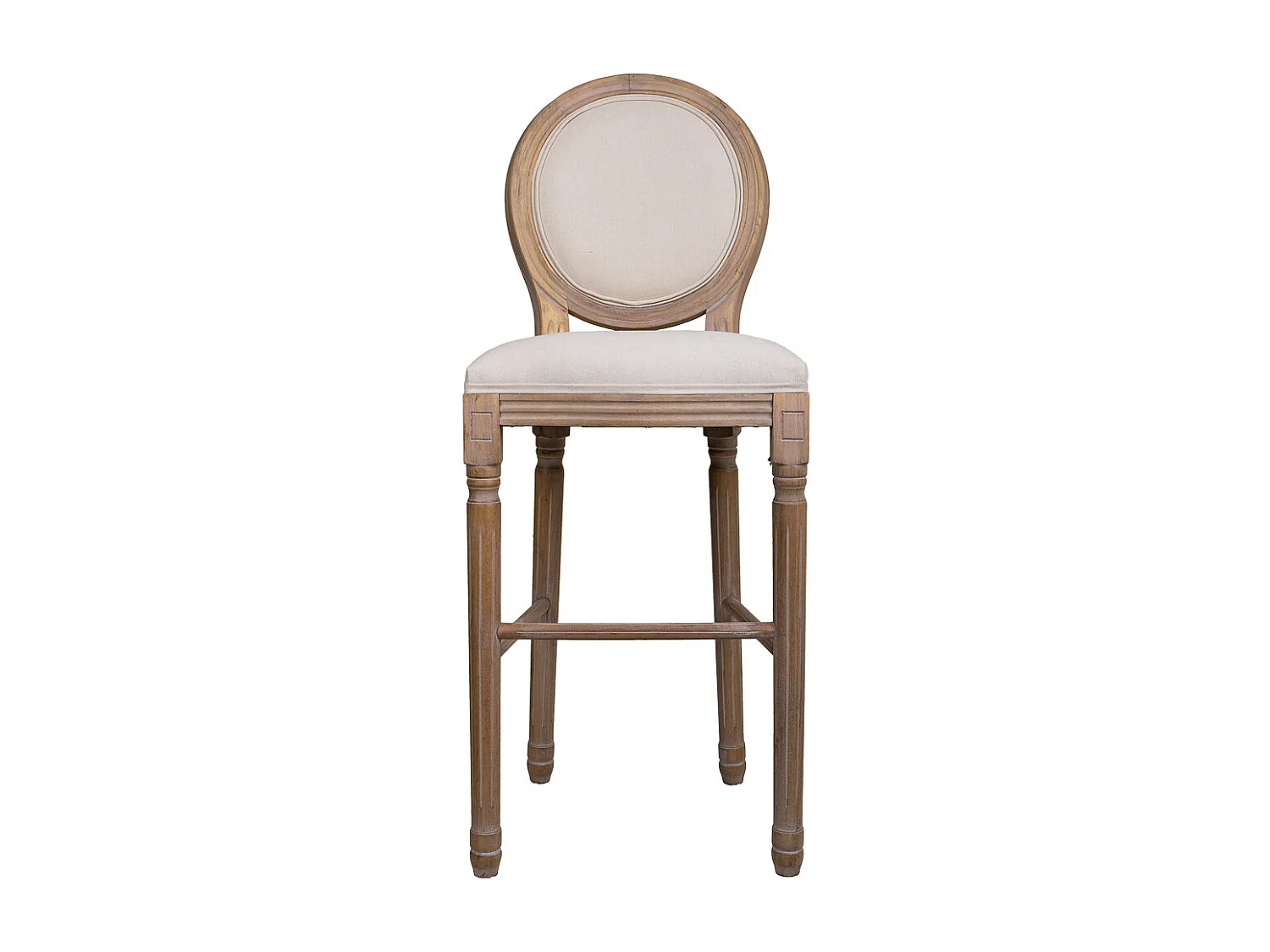 Holzhocker, 52 x 46 x 116 cm, cremefarben