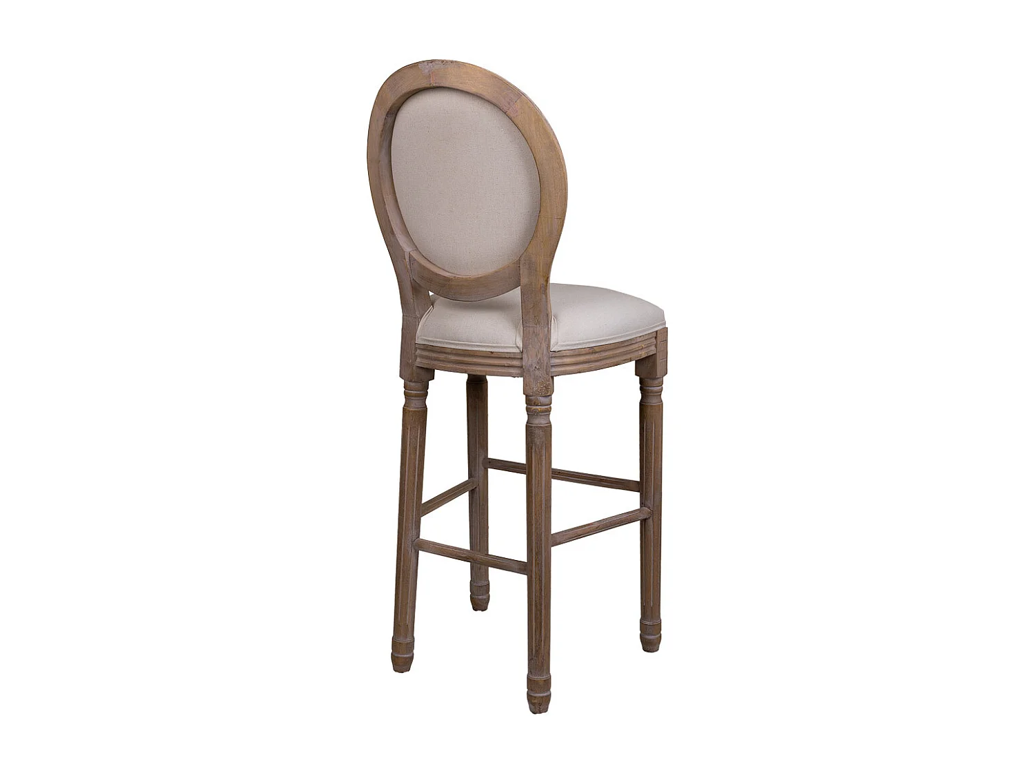 Banqueta de madeira creme52x46x116
