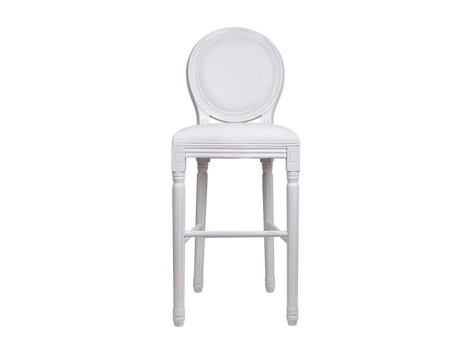 Taburete de madera blanco 52x46x116