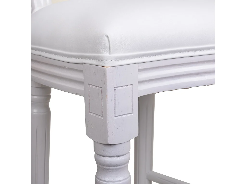 Taburete de madera blanco 52x46x116