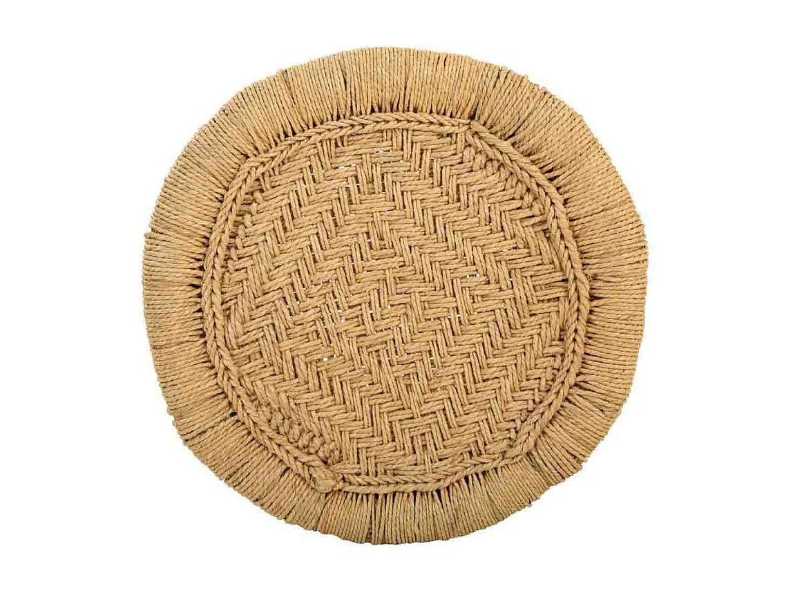 Set 2 Taburetes De Bambu Y Cuerda Natural