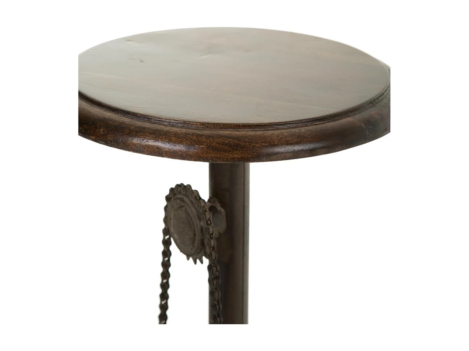 Sgabello in metallo nero e legno 40x40x73h