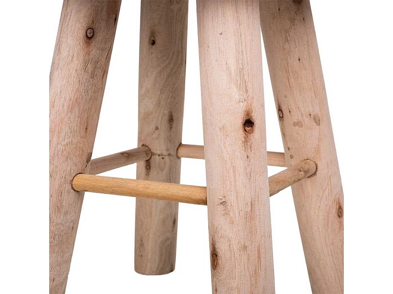 Kruk van hout en gevlochten katoen