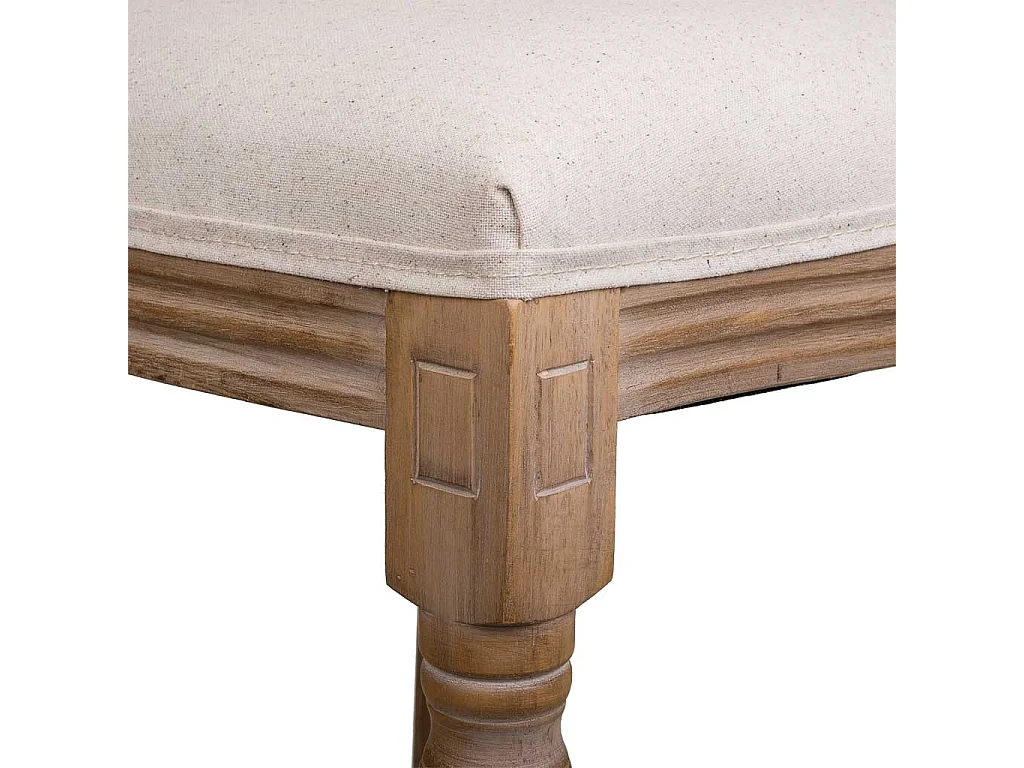 Sgabello in legno imbottito panna 48x42x76/121h