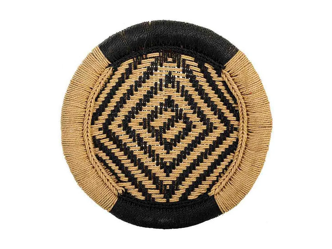 Set di 2 sgabelli in bambù naturale e nero