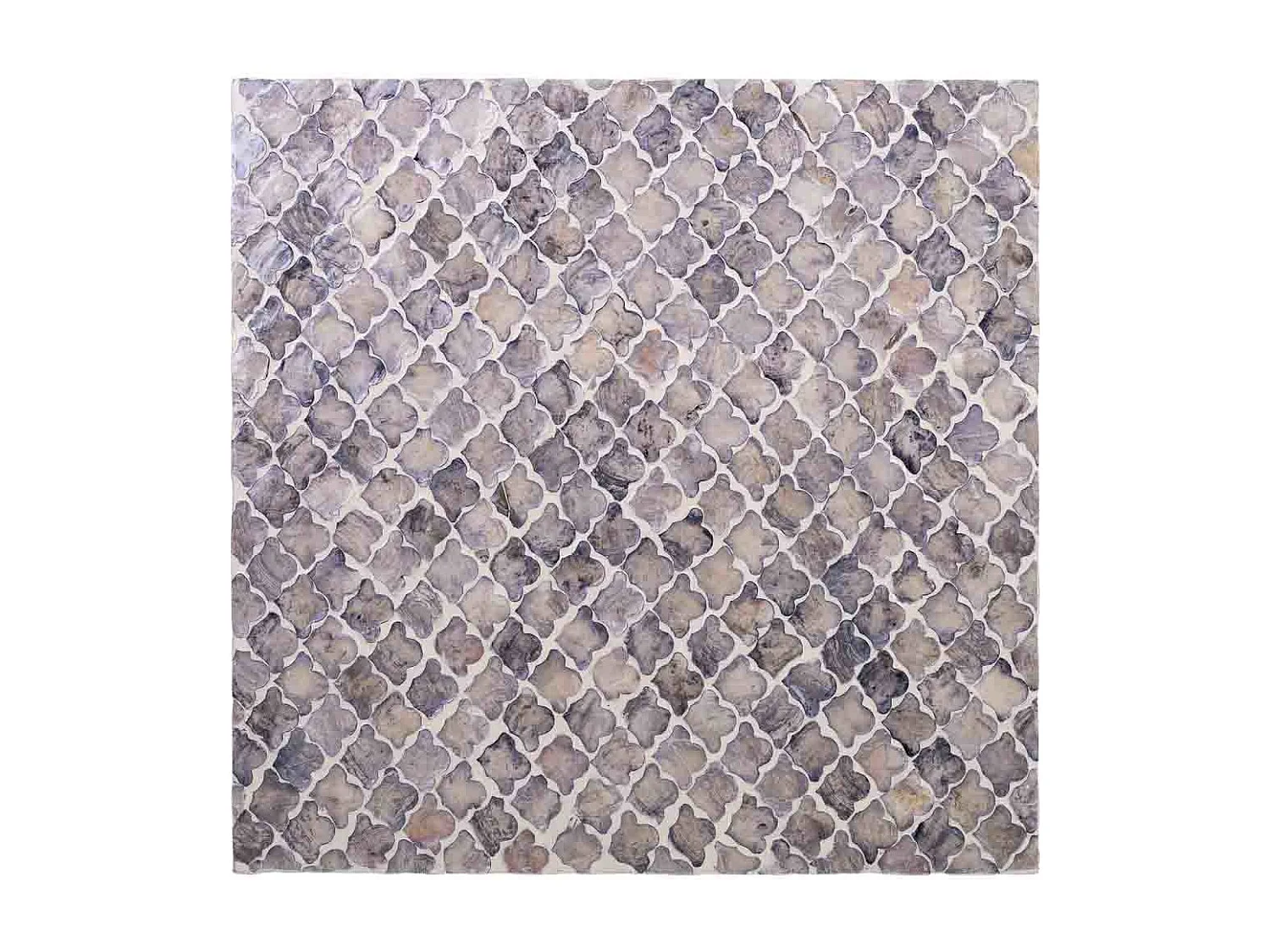 Sgabello in legno e capiz grigio