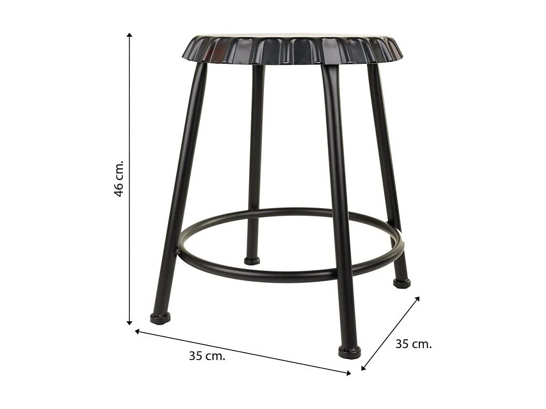 Sgabello in metallo per la casa