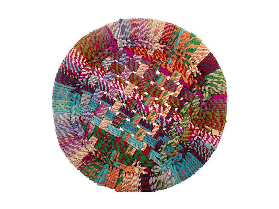 Set di 2 sgabelli in bambù multicolore