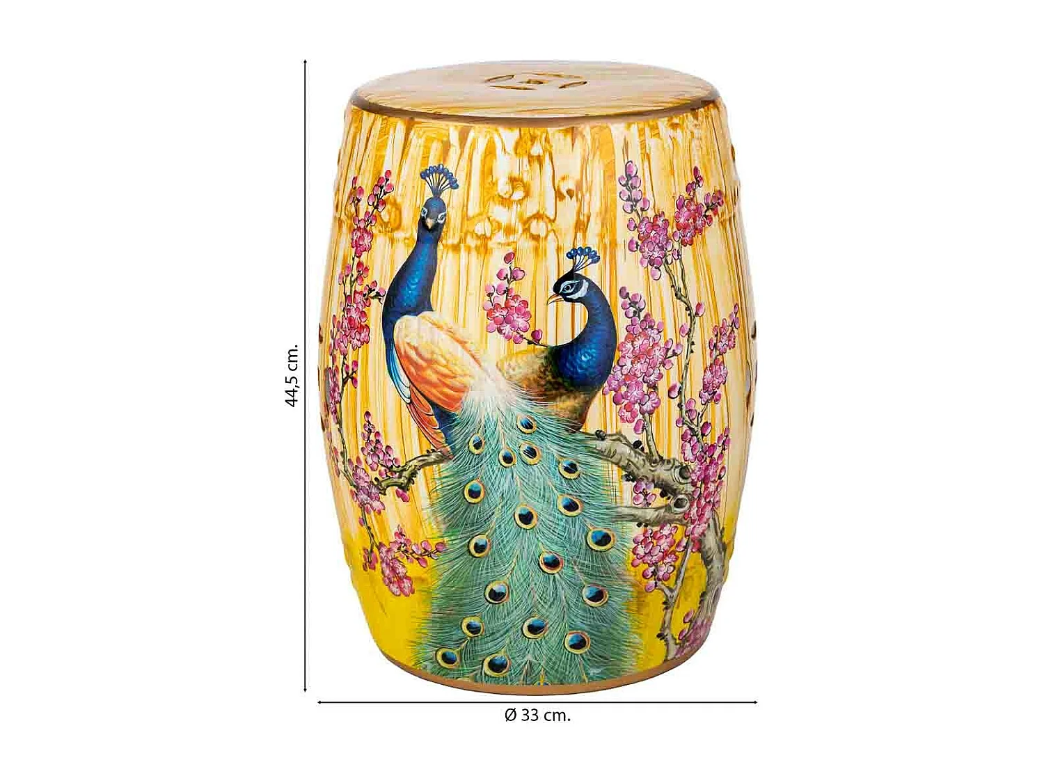 Veelkleurige keramische kruk