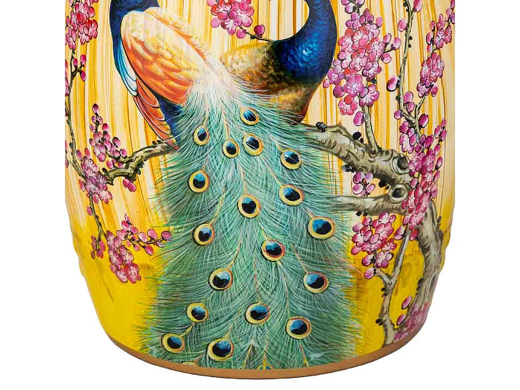 Veelkleurige keramische kruk