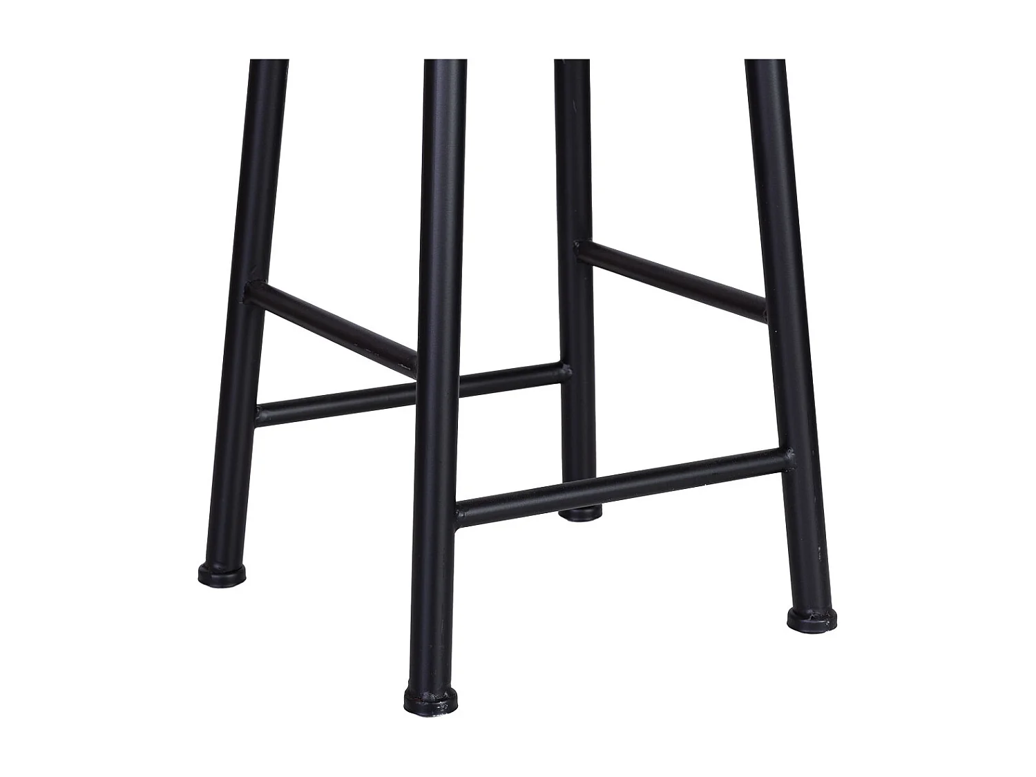 Sgabello in legno e metallo, marrone