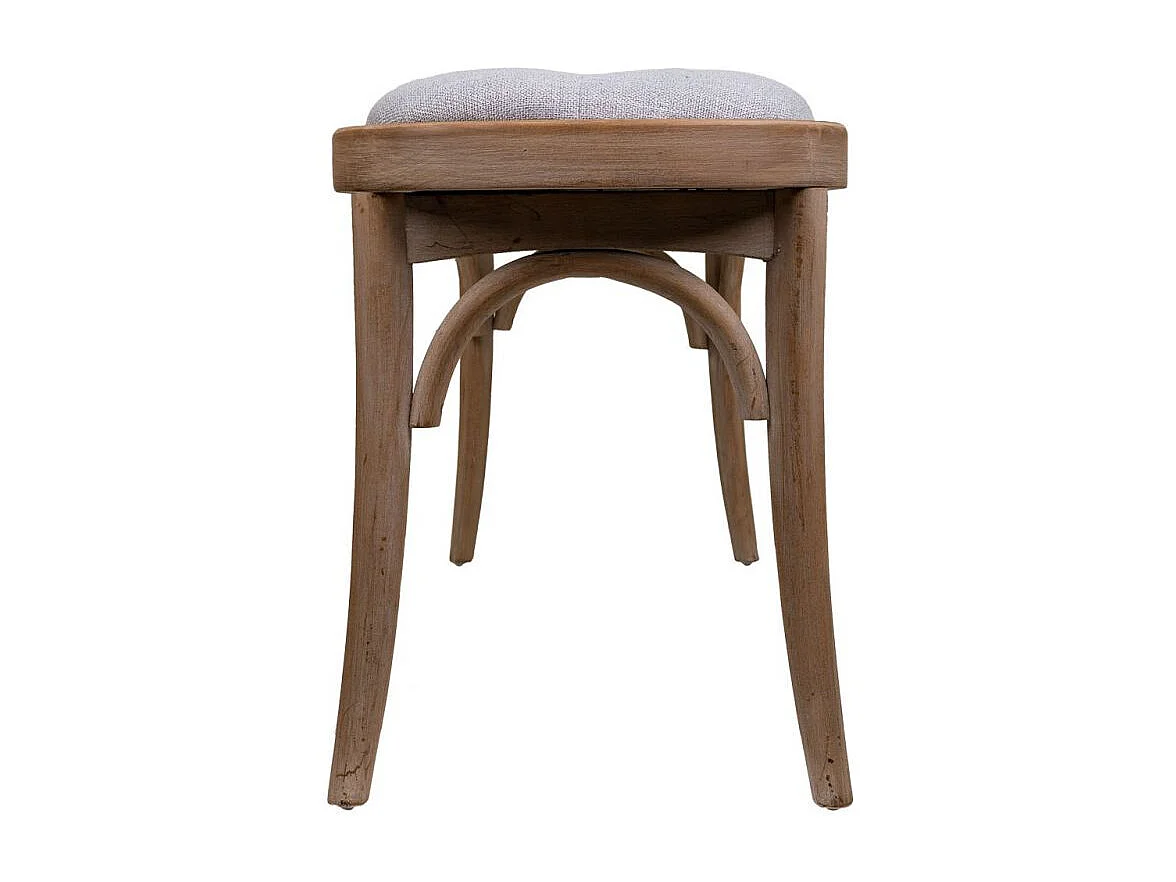 Banco de madeira estofado