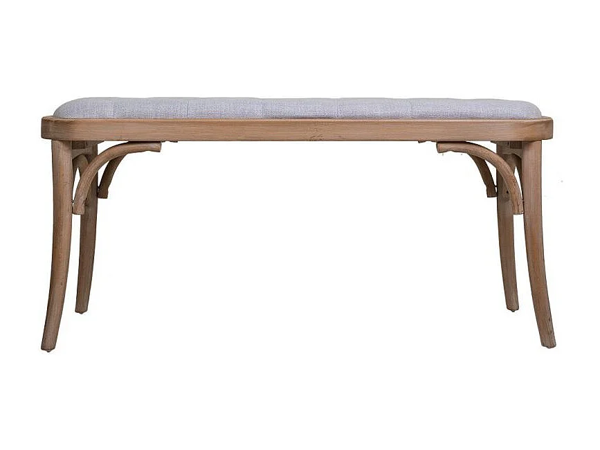 Banco de madeira estofado