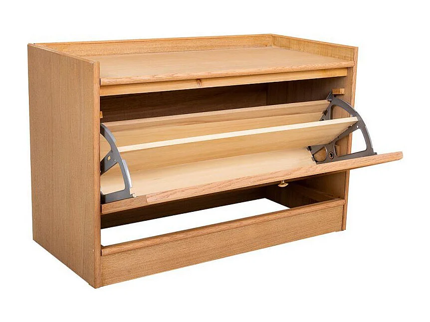 Panca portascarpe in legno e rete metallica