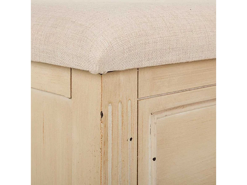 Houten en gewatteerde bank