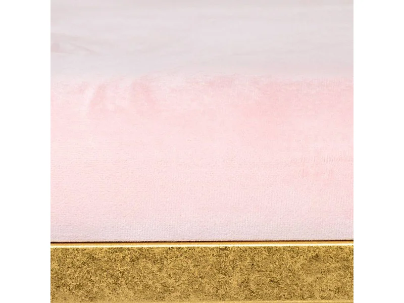 Set di panche in velluto rosa e metallo dorato