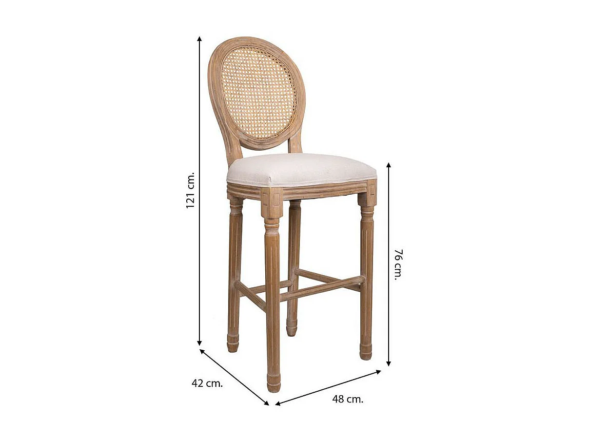 Sgabello in legno imbottito