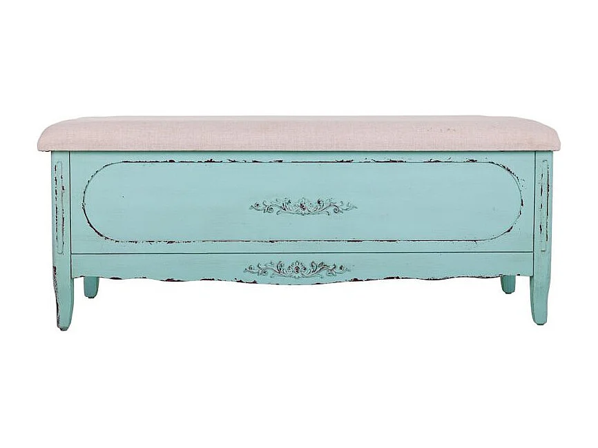 Houten en gewatteerde bank