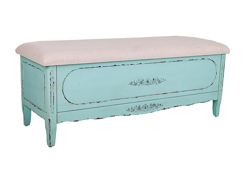 Houten en gewatteerde bank