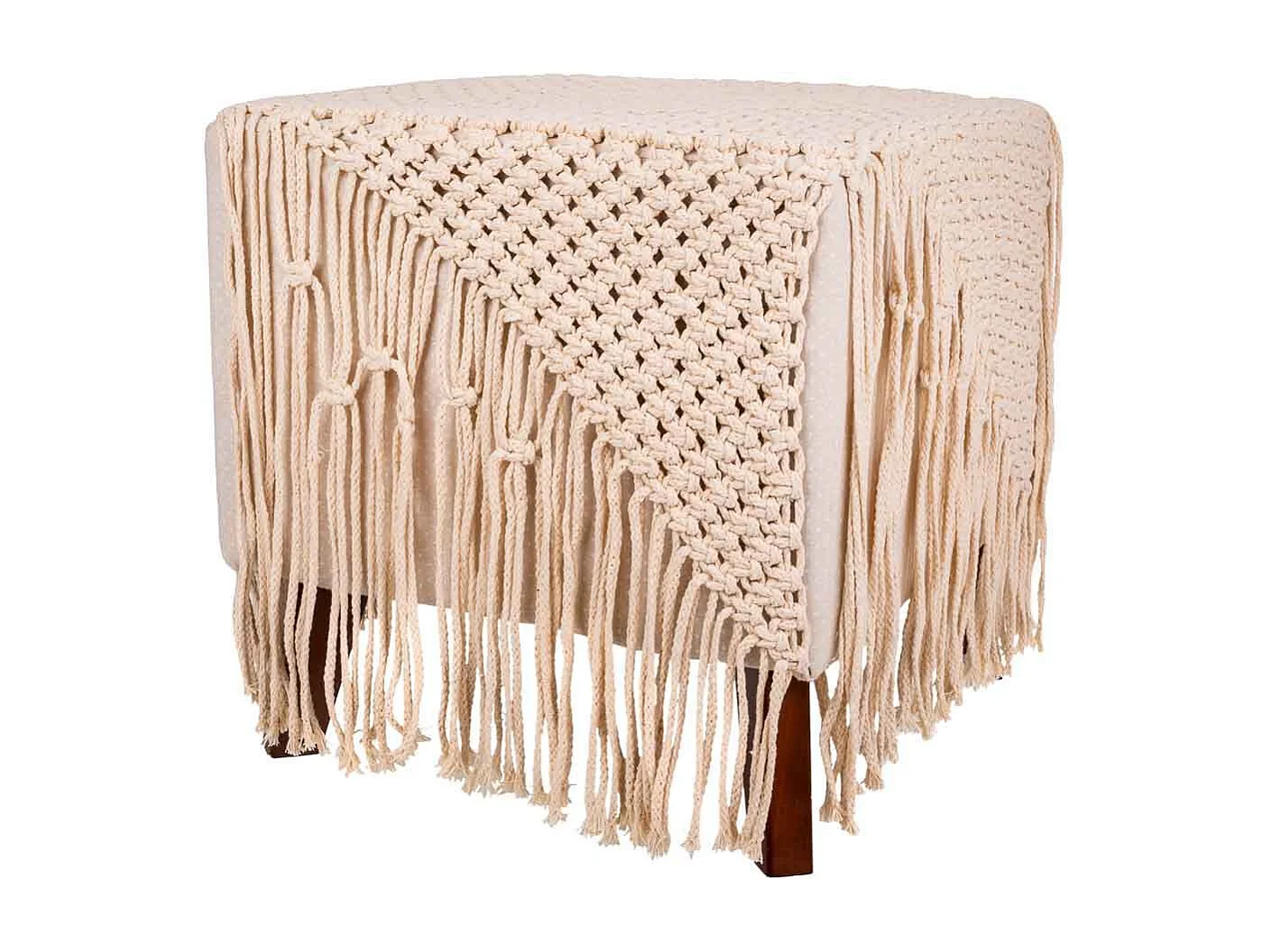 Pouf in cotone intrecciato