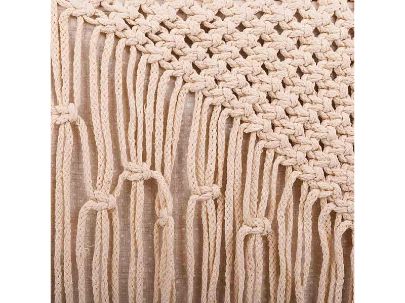 Pouf in cotone intrecciato