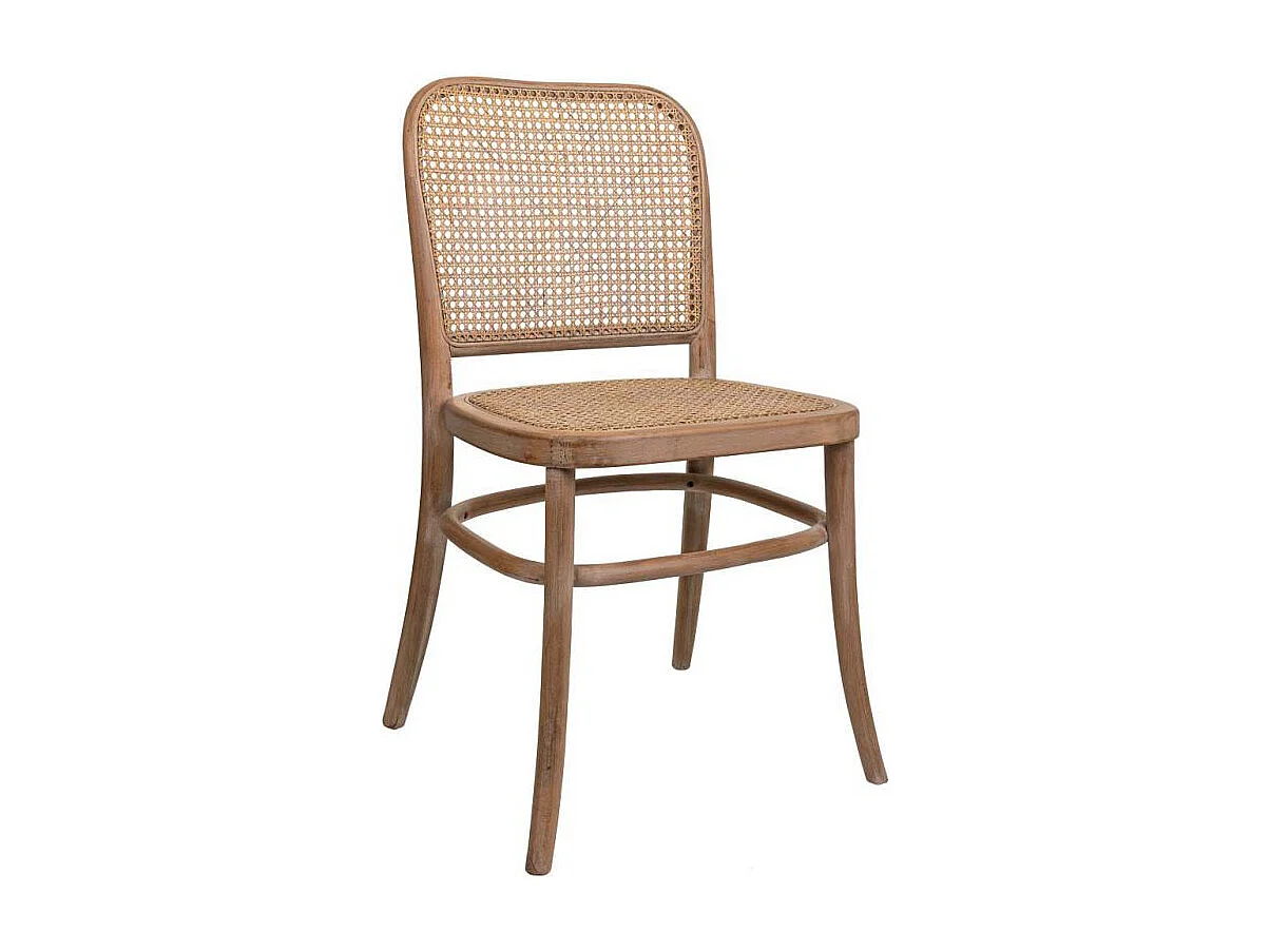 Houten en rieten stoel