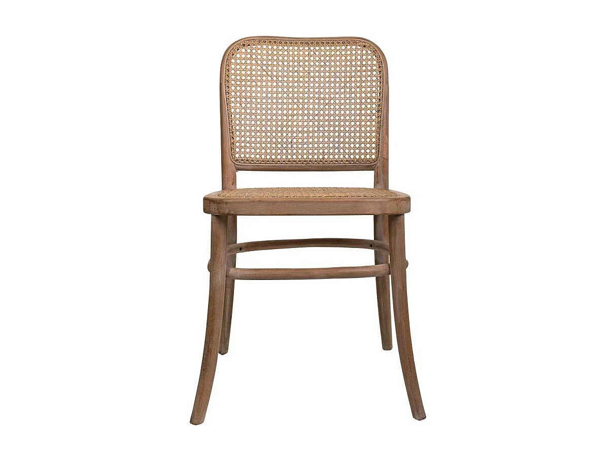 Houten en rieten stoel