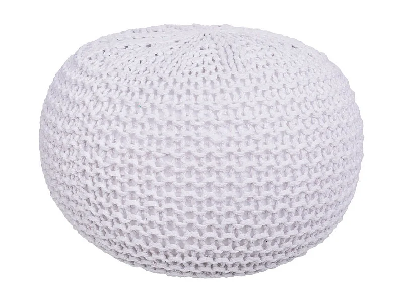 Pouf in cotone intrecciato