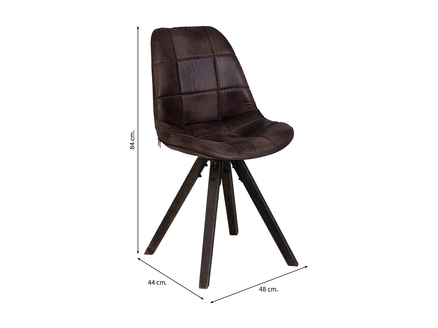 Sedia in legno imbottita, marrone