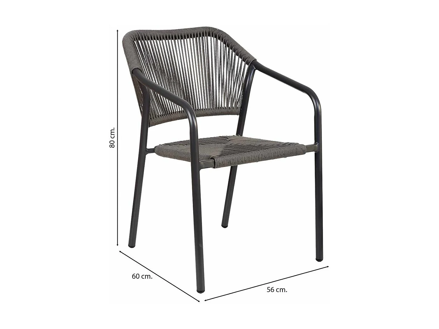 Silla de ratán gris para el hogar