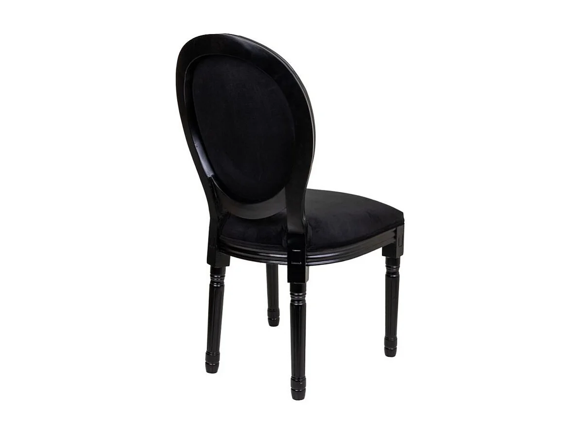 Sedia in legno con rivestimento nero