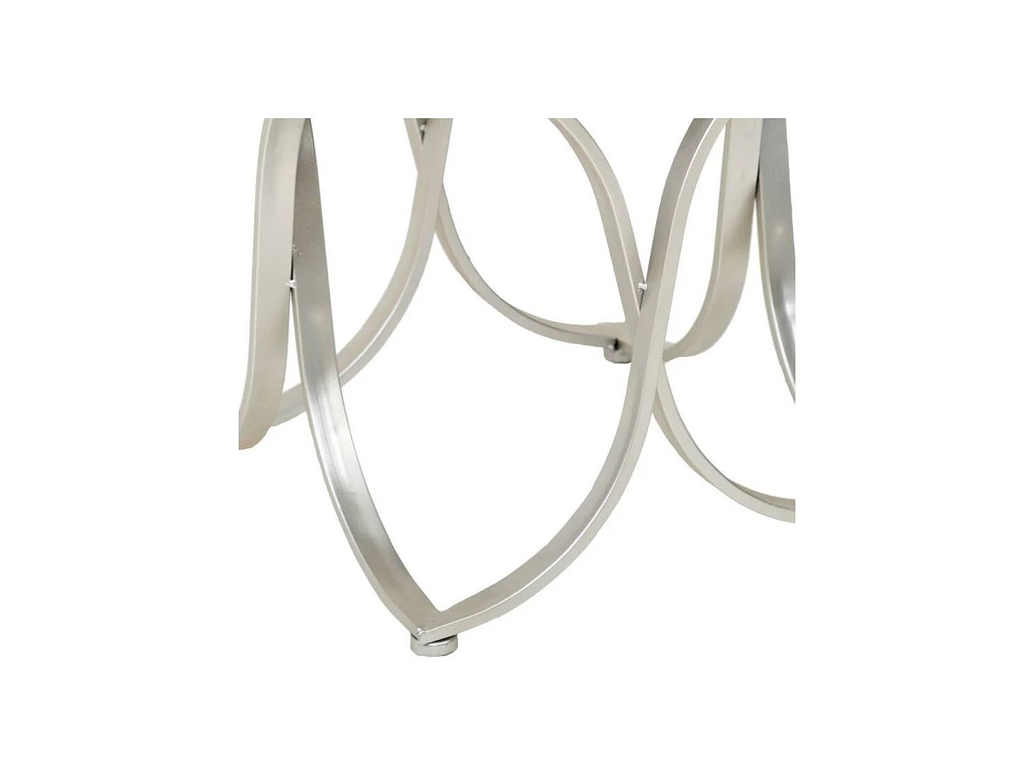 Panca imbottita in metallo argentato