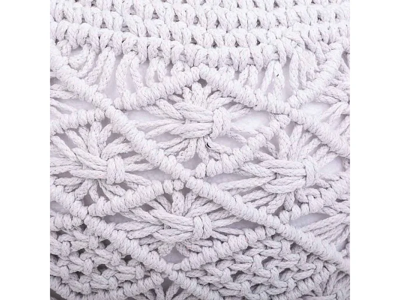 Pouf in cotone intrecciato