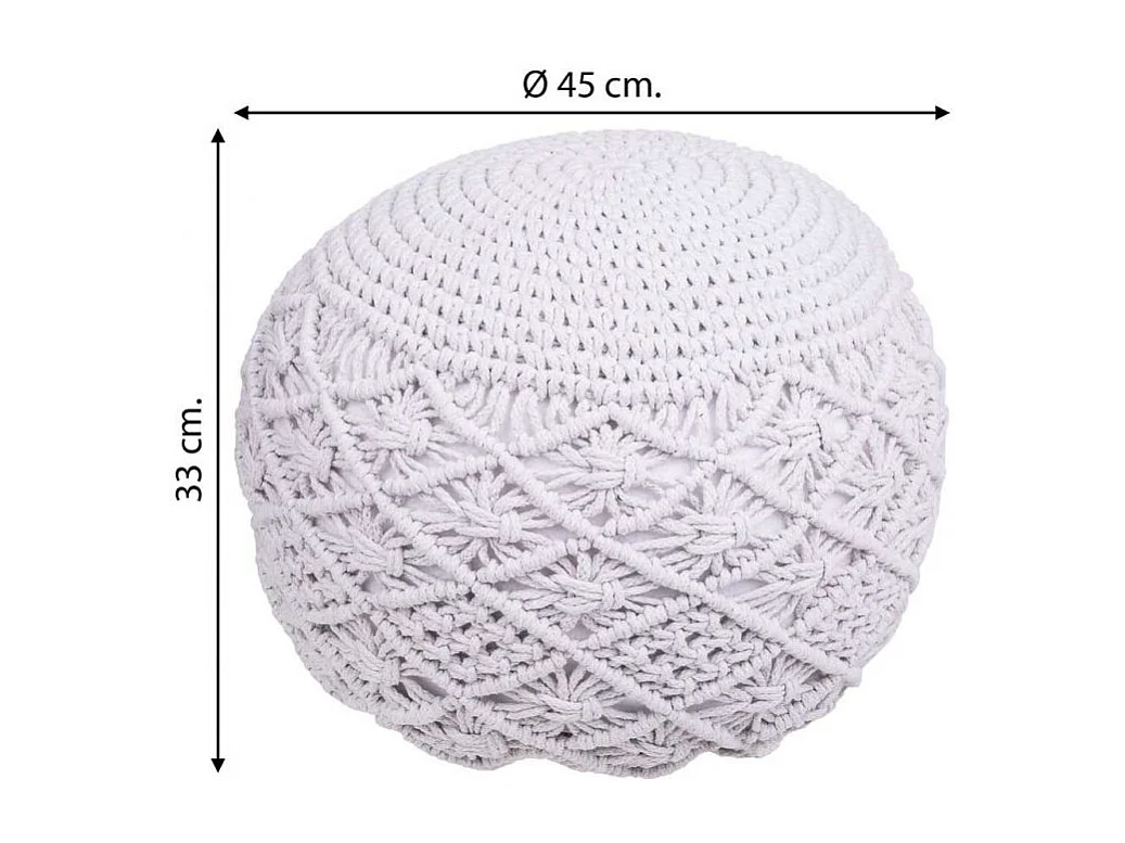 Pouf in cotone intrecciato