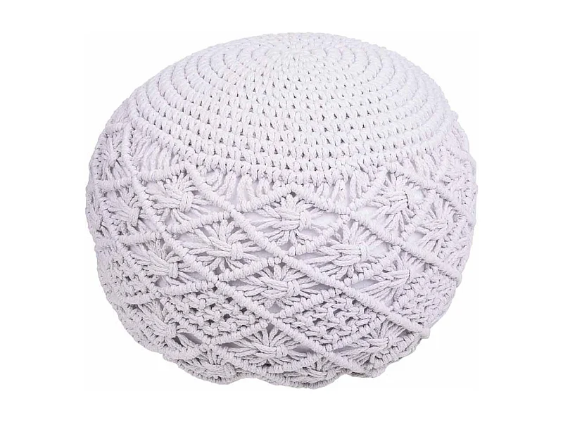 Pouf in cotone intrecciato