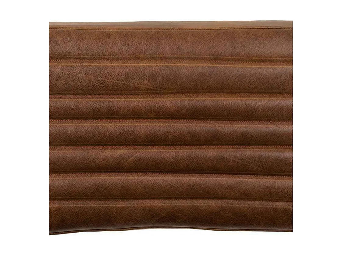 Cadeira de metal e couro